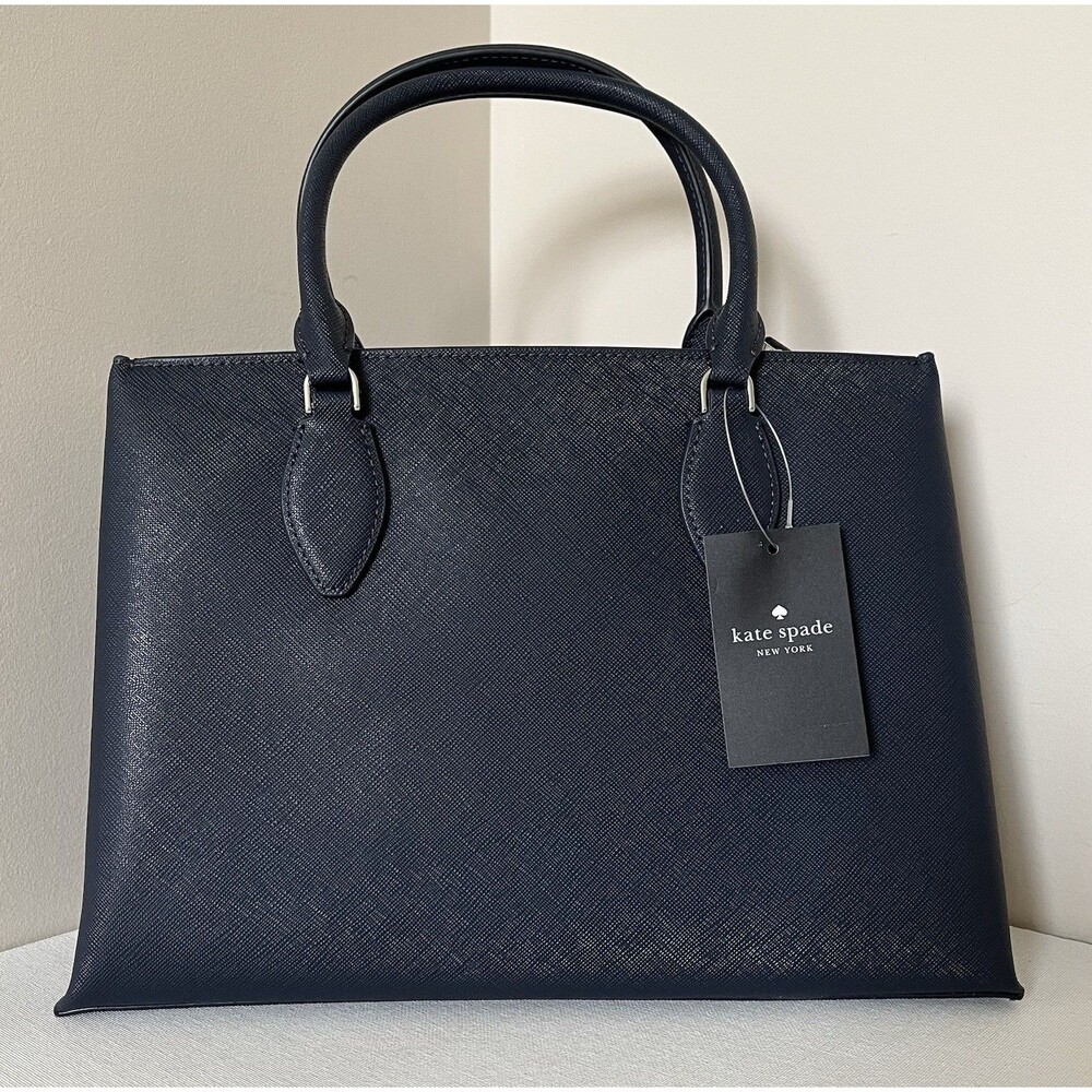 New Kate Spade Rae Medium Satchel Saffiano Blazer Blue - Picture 5 of 6